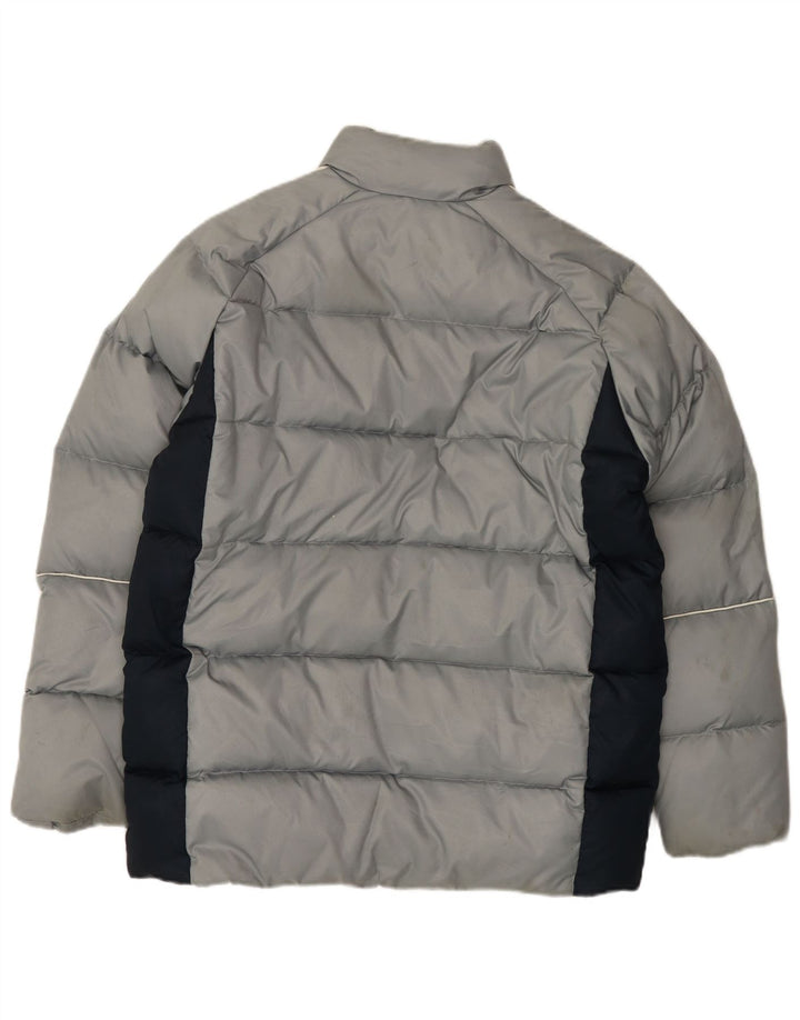 Adidas Chaqueta acolchada holgada para hombre UK 36 Small Gris Colorblock Poliéster