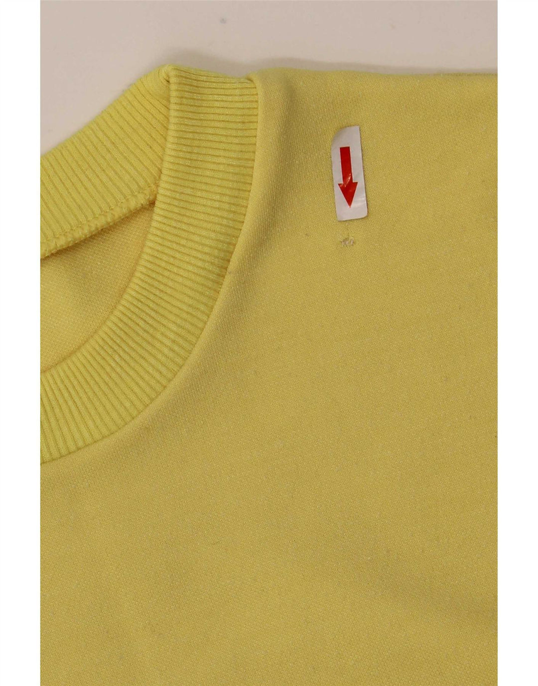 Vintage hombres sudadera jumper pequeño amarillo colorblock