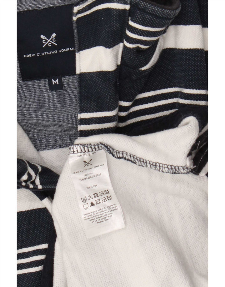 Crew Clothing - Sudadera con cuello y cremallera para hombre, color azul marino, a rayas