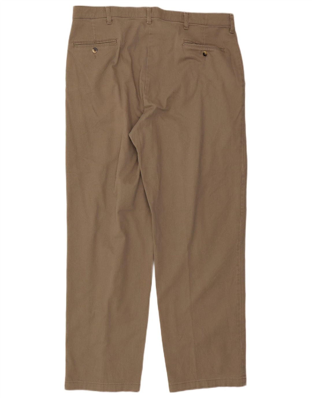 WRANGLER Pantalón chino con pinzas y ajuste cómodo para hombre W38 L32 Algodón marrón