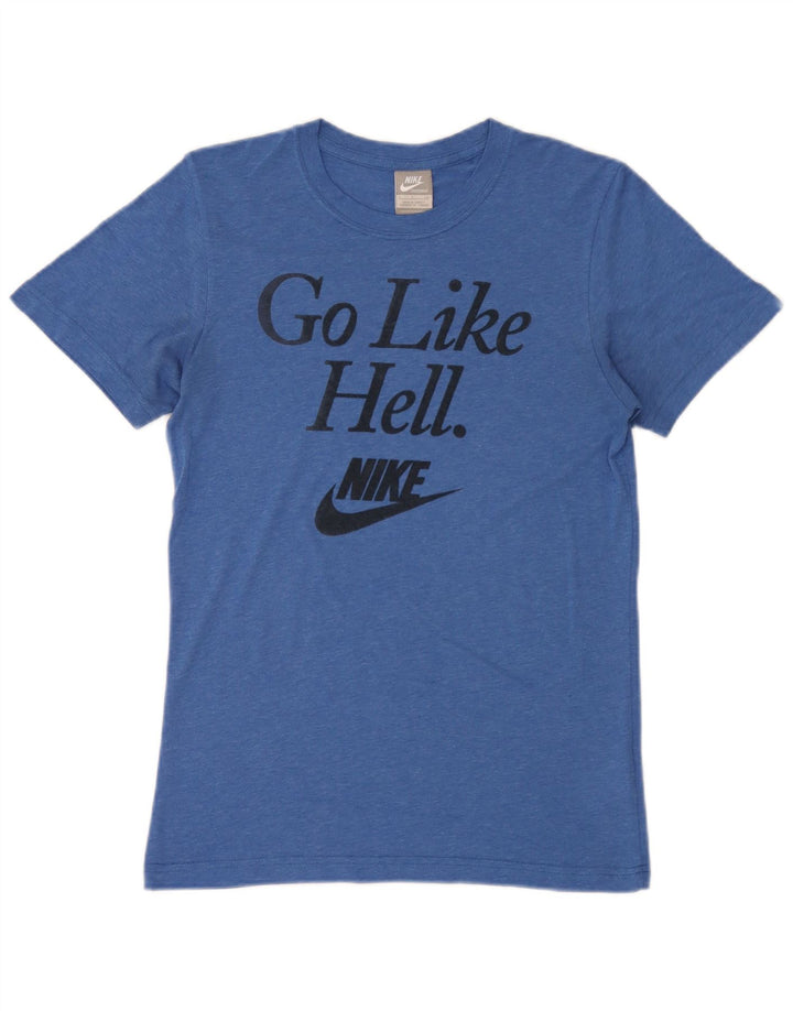 Nike Camiseta gráfica para hombre Top Small Azul Poliéster