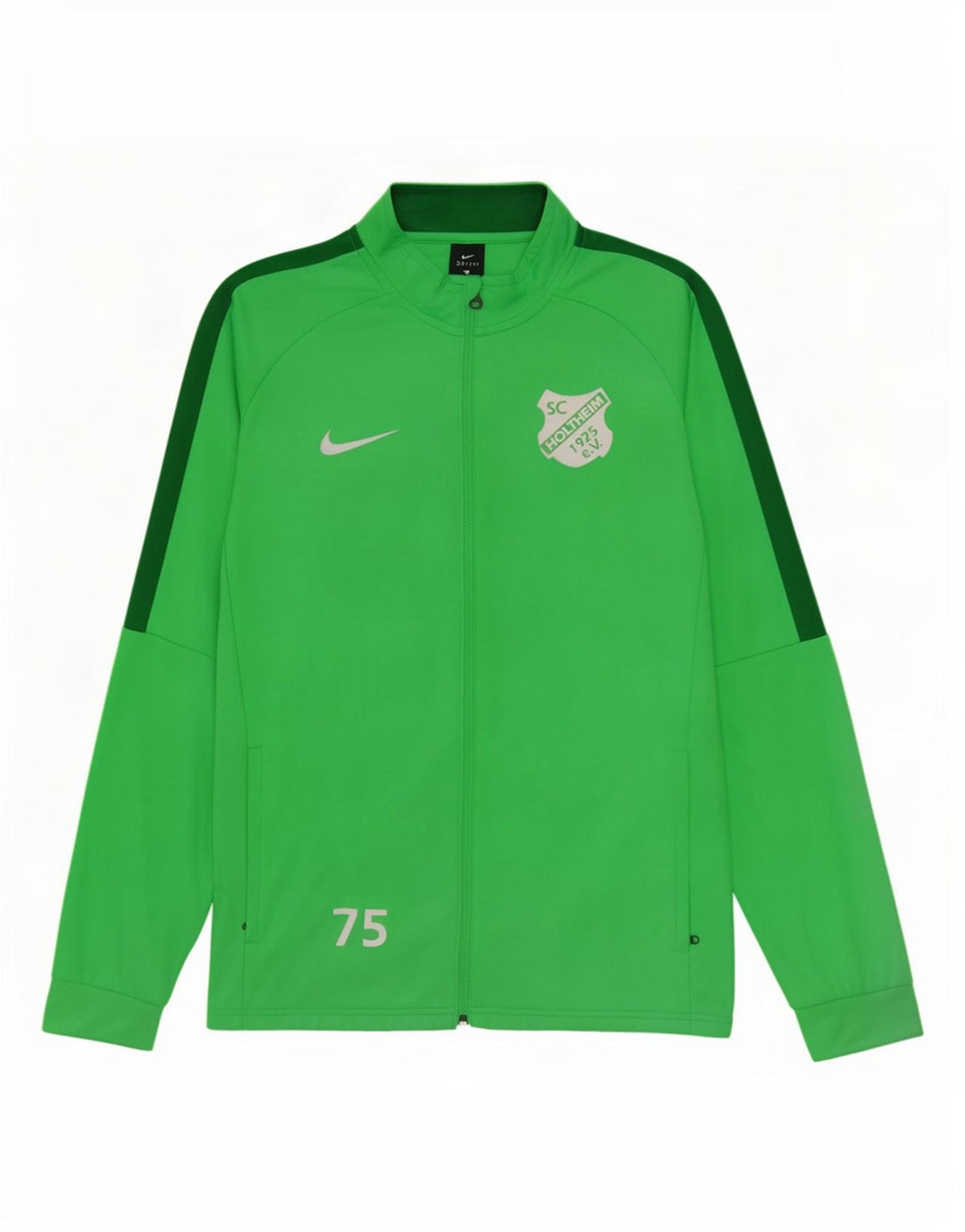 Nike Hombre Dri Fit Graphic Chándal Top Chaqueta Grande Verde Colorblock