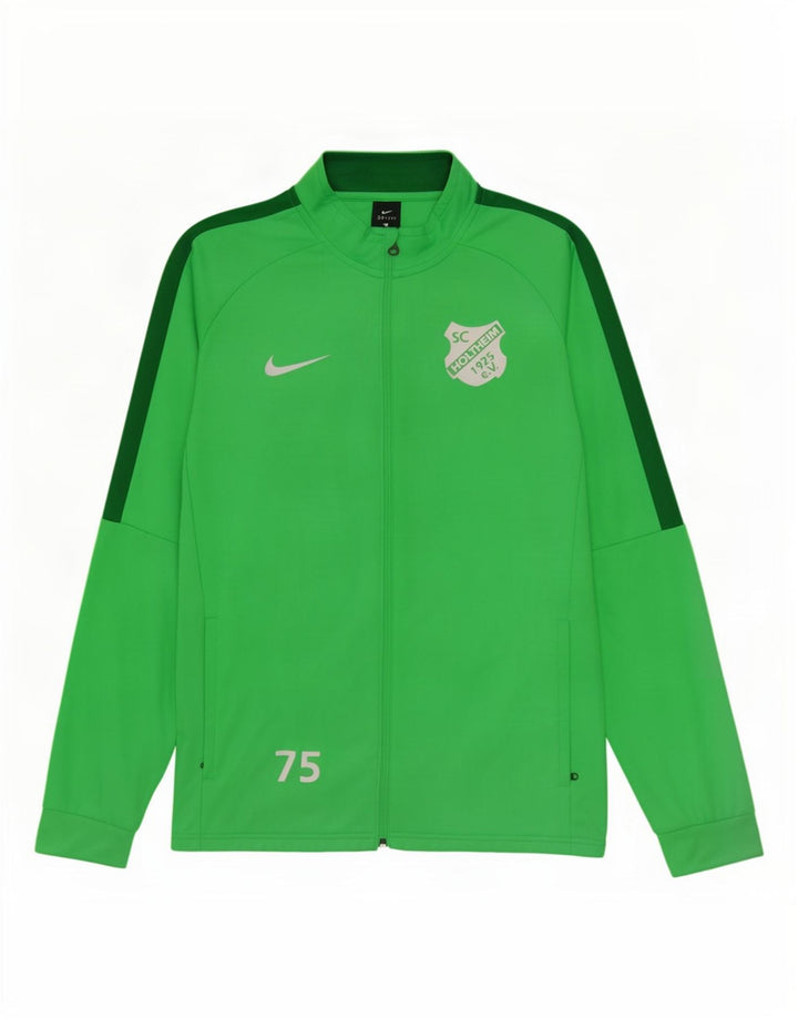 Nike Hombre Dri Fit Graphic Chándal Top Chaqueta Grande Verde Colorblock