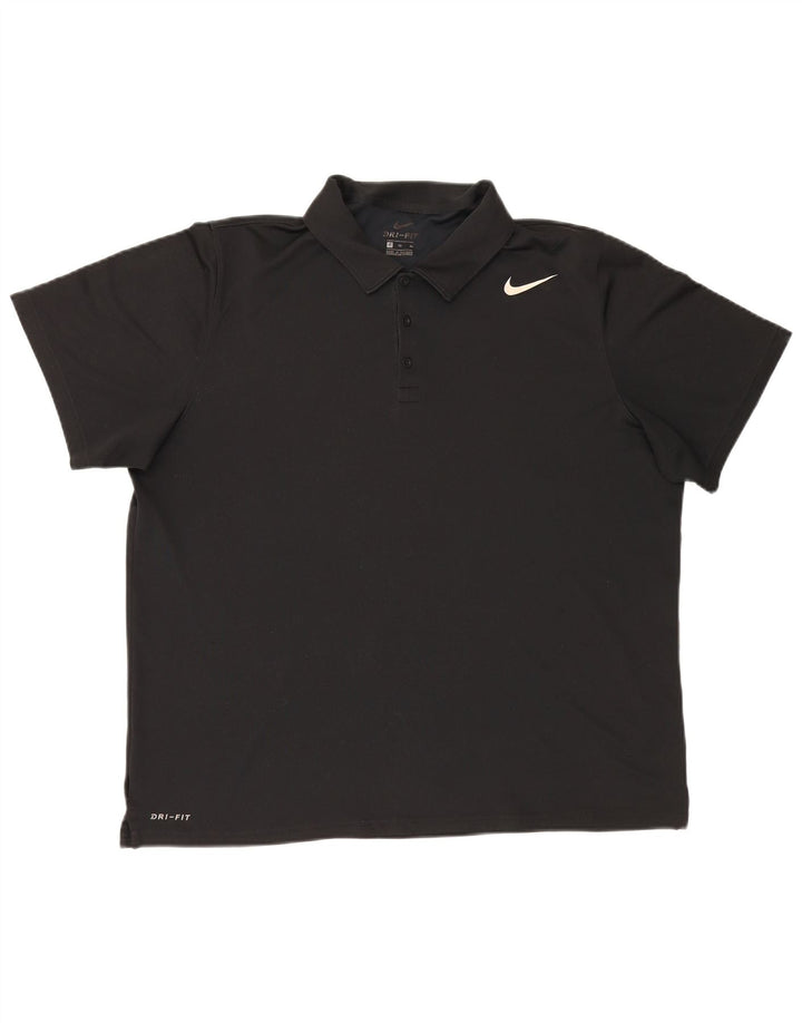 Nike Polo Dri Fit para hombre XL Poliéster negro
