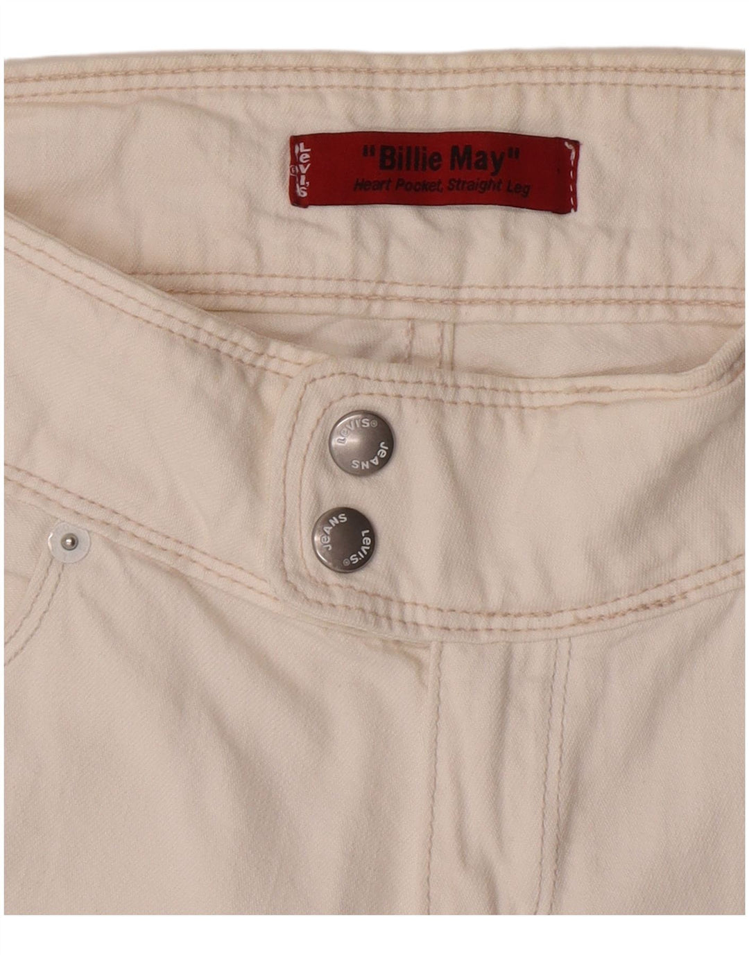 Levi's Vaqueros Rectos Billie May Para Mujer W28 L33 Blanco