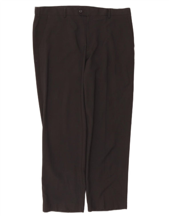 Pantalón de traje recto para hombre Izod W38 L30 Poliéster negro