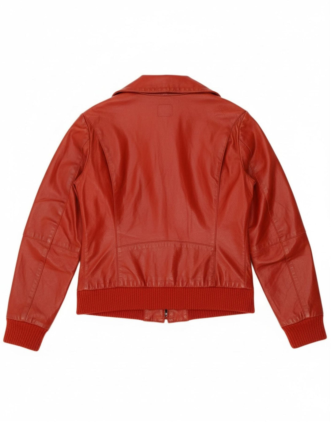 Sasch Chaqueta de cuero para mujer UK 14 Cuero rojo mediano