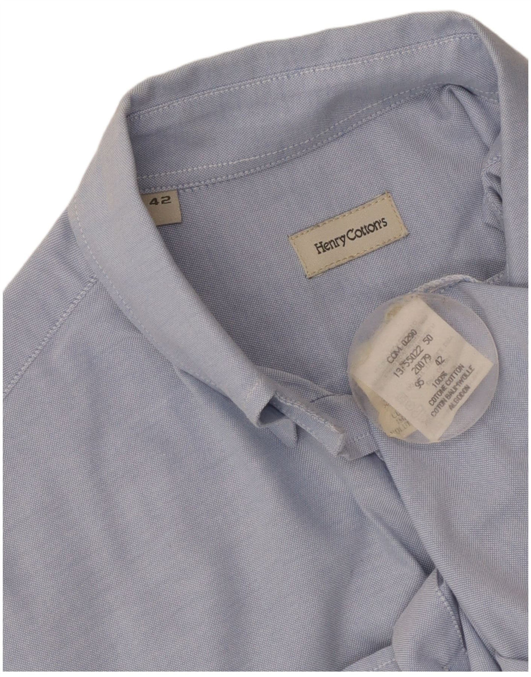 Henry Cottons Camisa de manga 3/4 para mujer IT 42 Algodón azul medio
