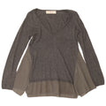 ZARA Womens V-Neck Jumper Sweater UK 10 Small Grey