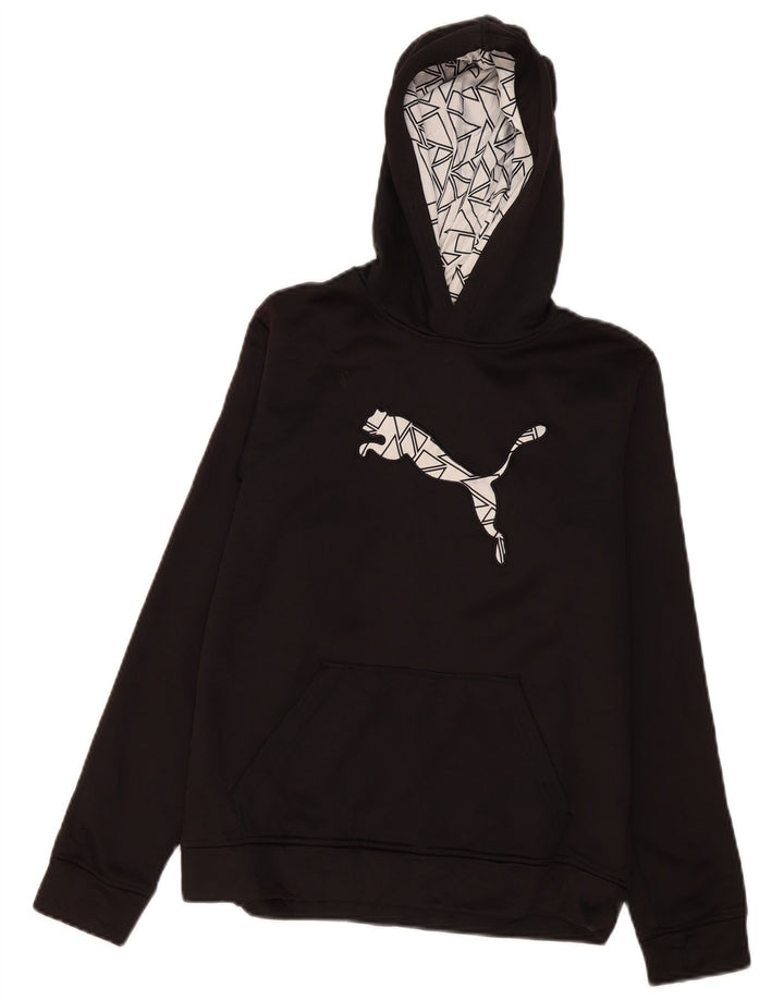 Puma Boys Graphic Sudadera con capucha Jumper 12-13 años Grande Negro Poliéster
