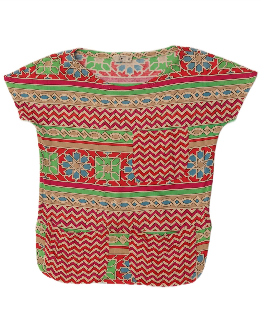 Blusa Mujer Valentino Top IT 42 Medium Multicolor Geométrico