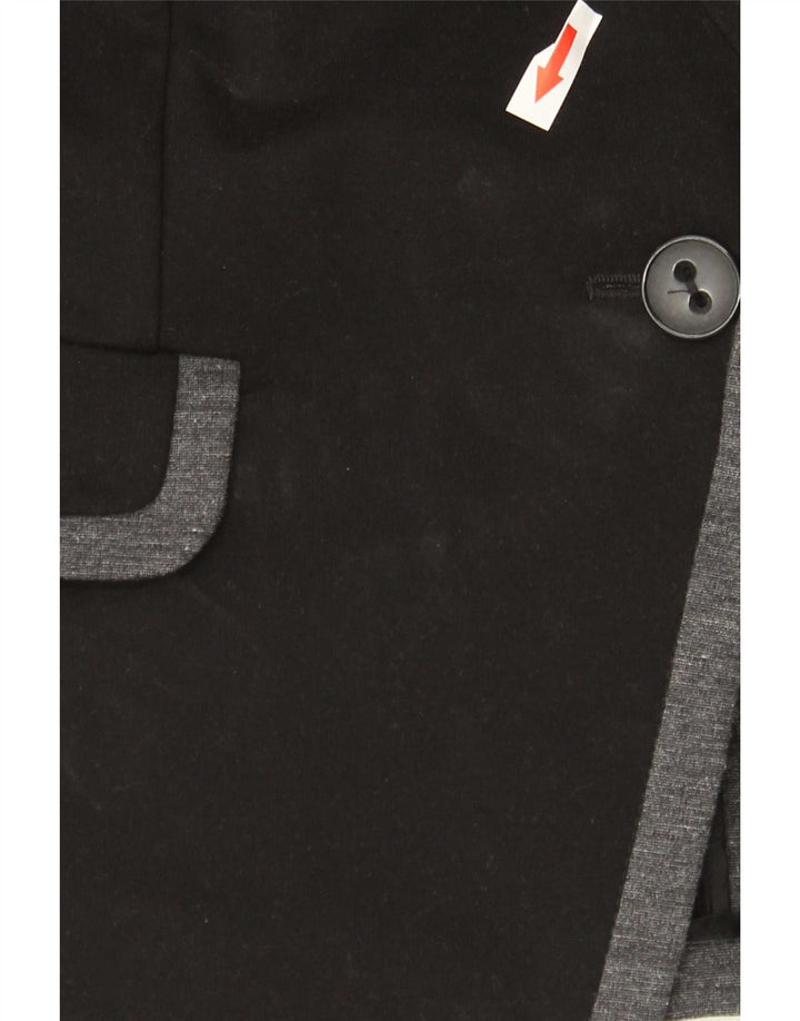 Marks & Spencer Chaqueta tipo blazer con 1 botón para mujer UK 46 Large Viscosa negra