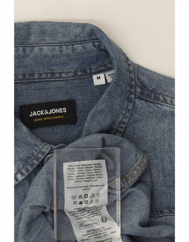 Jack & Jones Hombre Camisa Vaquera Algodón Azul Medio