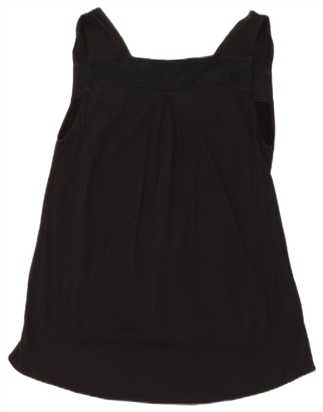Zara Mujer Top Túnica Sin Mangas UK 42 Medium Negro