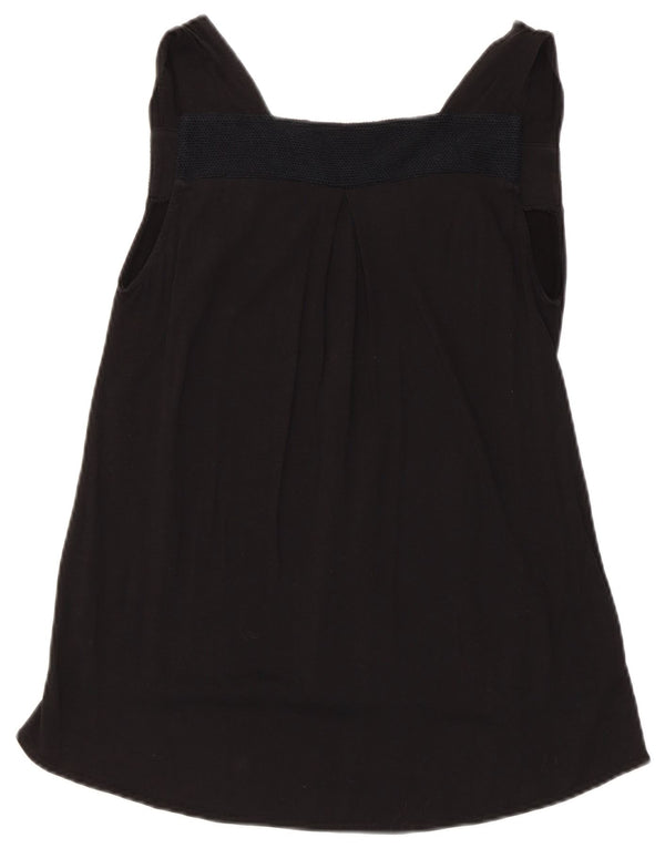 Zara Mujer Top Túnica Sin Mangas UK 42 Medium Negro