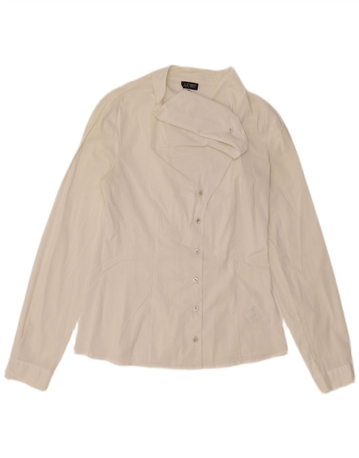 Armani Jeans Camisa para mujer US 4 Pequeño Algodón Blanco