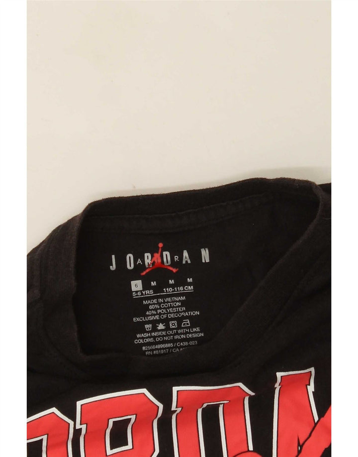 Jordan Camiseta gráfica para niños 5-6 años Mediana Negro Algodón