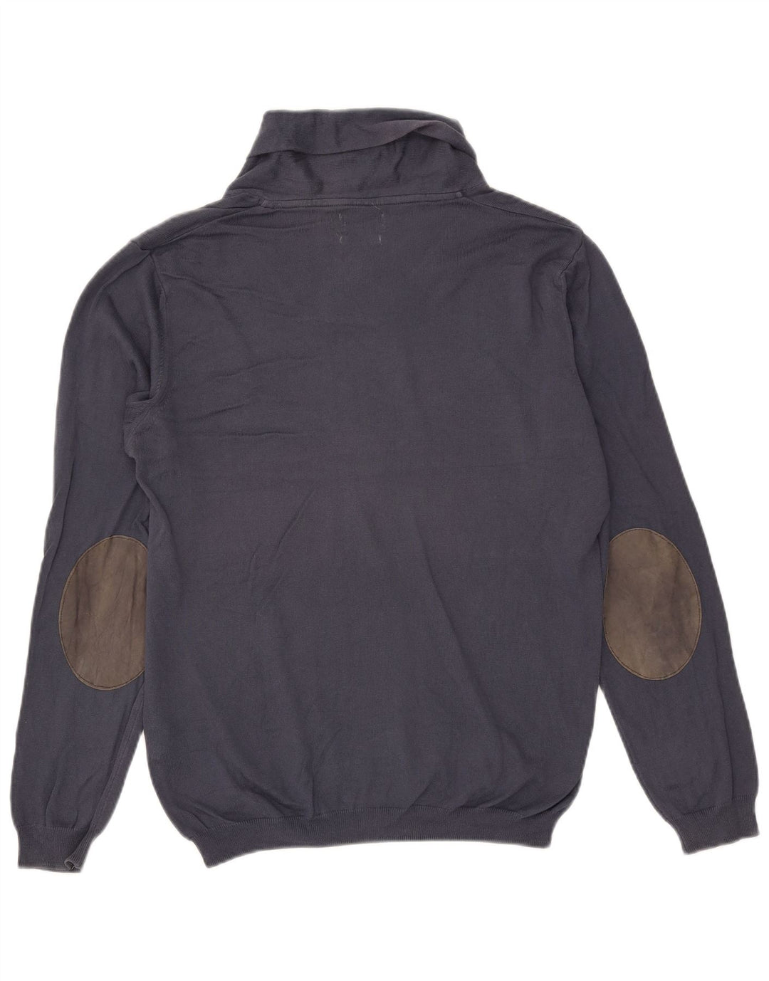Zara Hombre Jersey Con Cuello Chal Sueter Medio Azul Marino Algodón
