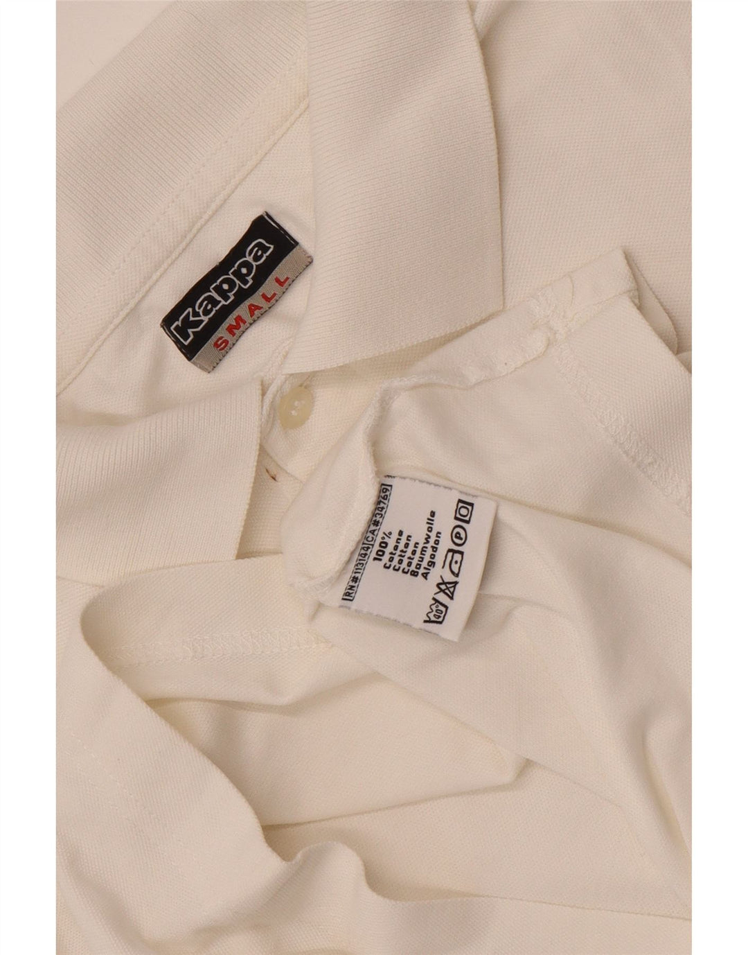 Kappa Polo Hombre Small Blanco Algodón