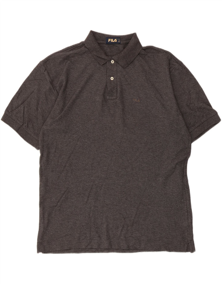Fila Polo Hombre XL Algodón Moteado Gris