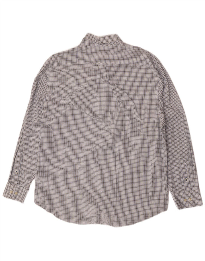 Camisa Hombre Izod XL Algodón Cuadros Blanco