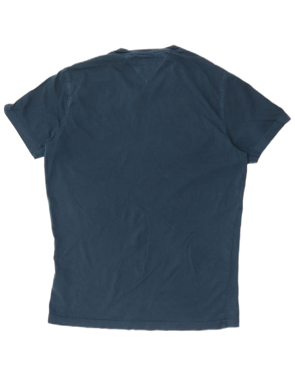 Tommy Hilfiger Mens T-Shirt Top Medium Navy Blue Cotton