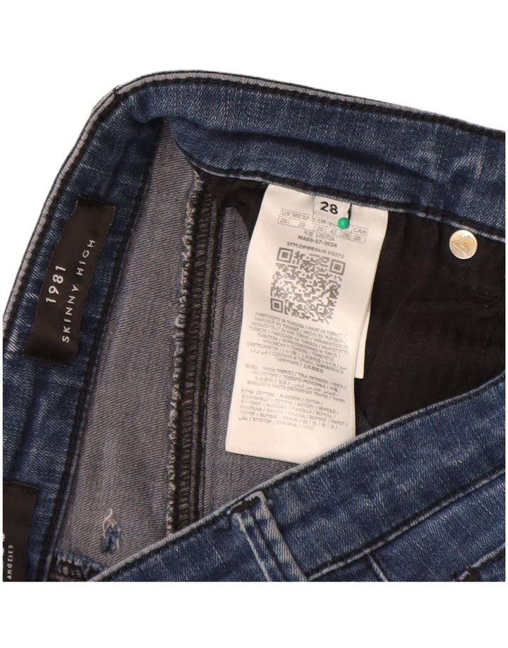 Vaqueros Guess Mujer Skinny W28 L26 Azul Marino Algodón