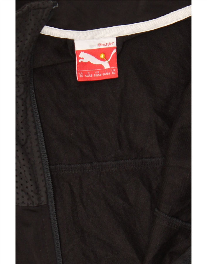 Puma Hombre Chándal Top Chaqueta XL Negro Manchado
