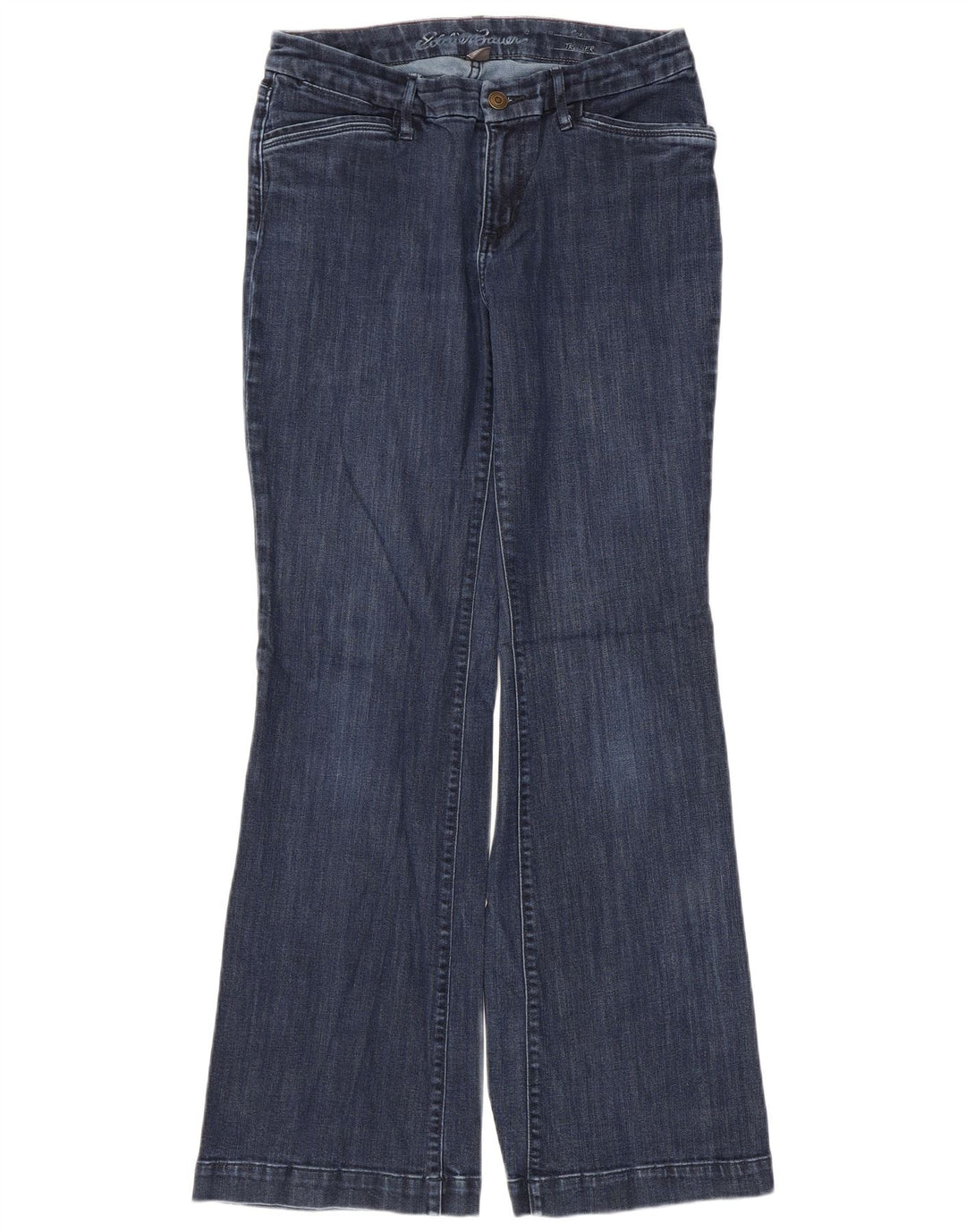 Eddie Bauer Jeans Curvy Bootcut para Mujer US 10 Grande W32 L31 Azul Marino Algodón