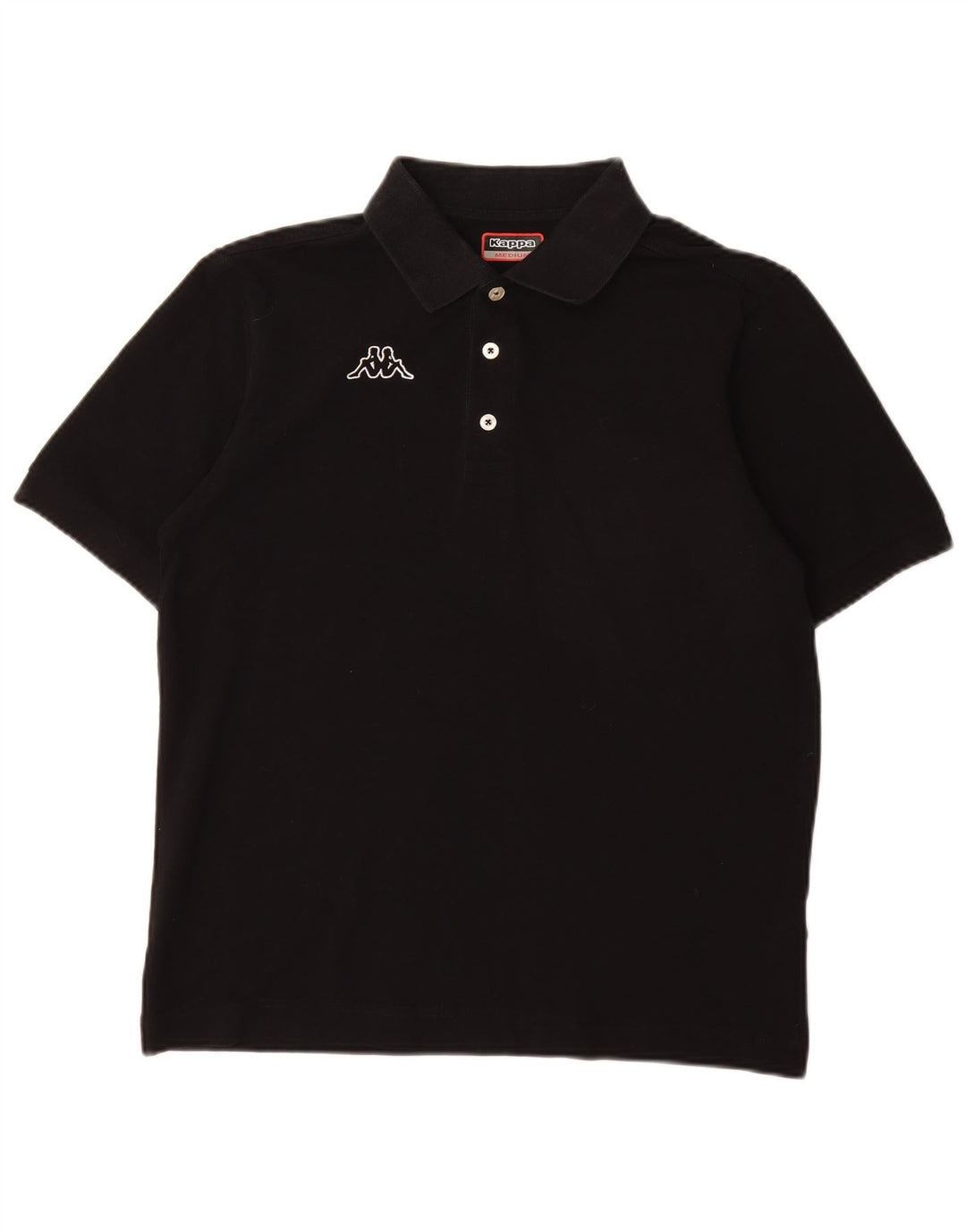 KAPPA Polo Hombre Mediano Negro Algodón