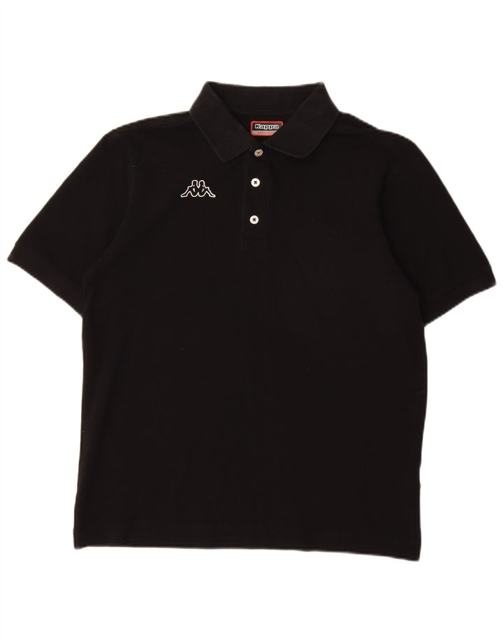 KAPPA Polo Hombre Mediano Negro Algodón