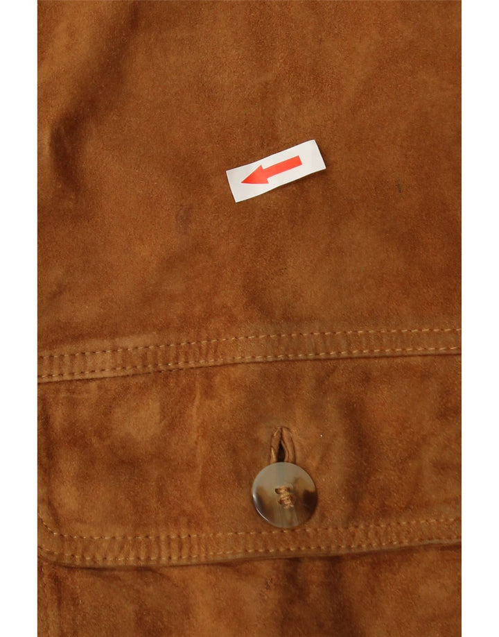 Vintage hombres ante bomber chaqueta Reino Unido 42 XL marrón