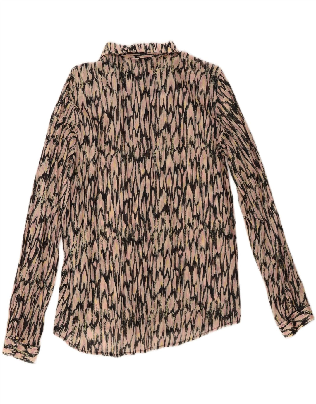 Scotch & Soda Blusa camisera con estampado abstracto para mujer, talla 40, color rosa medio