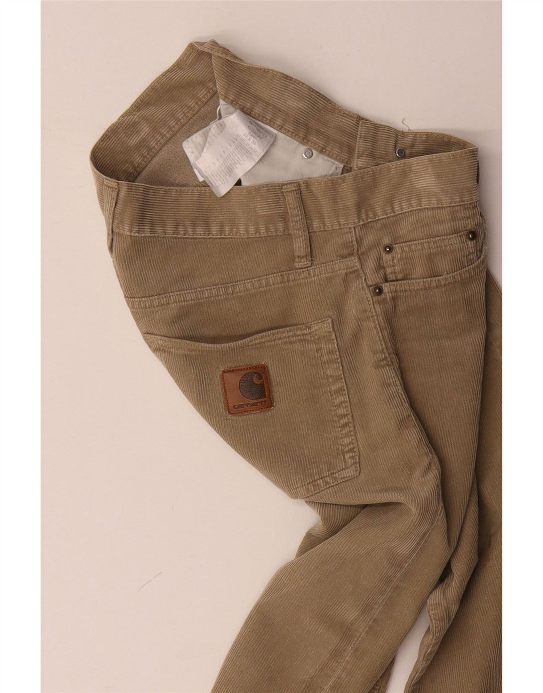 CARHARTT Pantalón recto de pana para hombre W29 L34 Poliéster beige