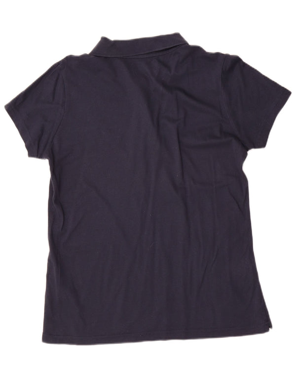 Sergio Tacchini Polo para mujer UK 12 Medium Azul marino Algodón