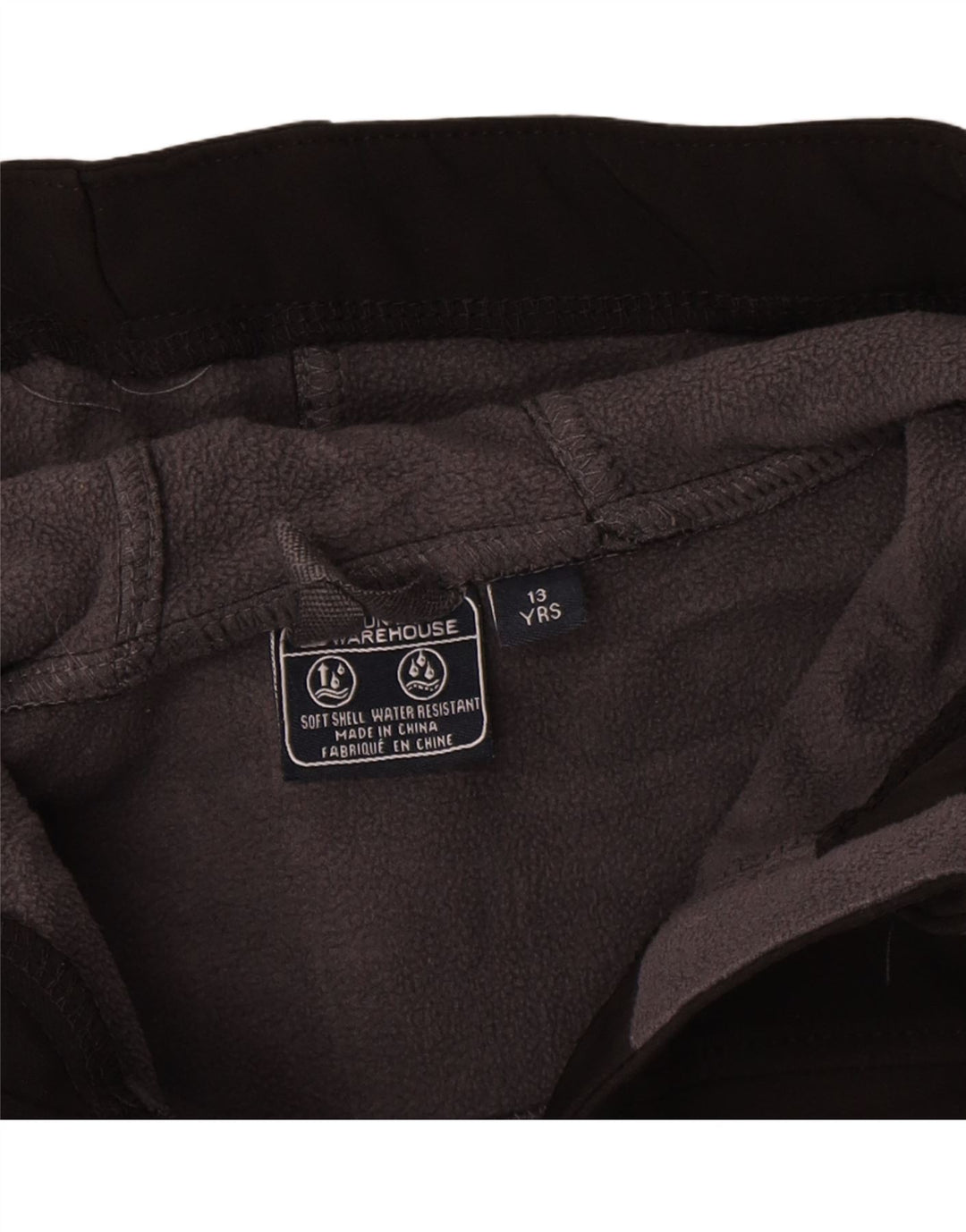 Mountain Warehouse Chubasquero con capucha para niños 12-13 años Poliéster negro
