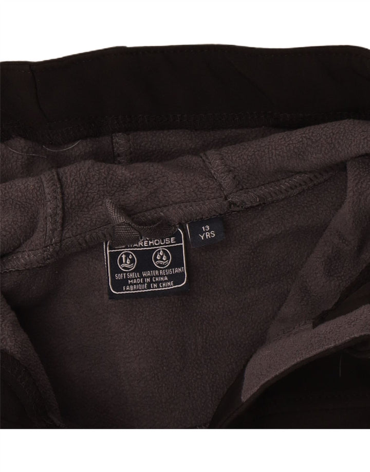 Mountain Warehouse Chubasquero con capucha para niños 12-13 años Poliéster negro