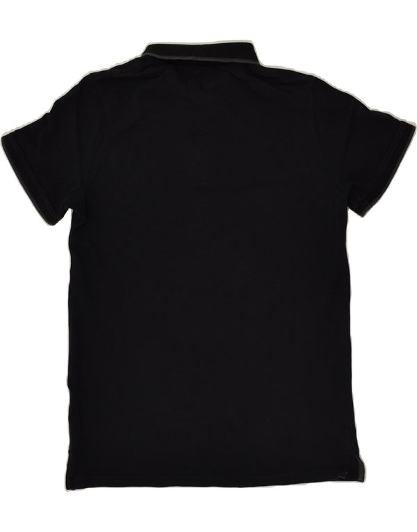 MOUNTAIN WAREHOUSE Mens Polo Shirt Small Black Cotton