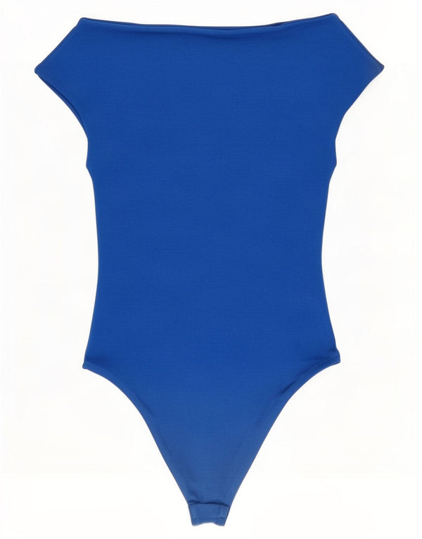 Zara Body con hombros descubiertos para mujer UK 8 Small Algodón azul