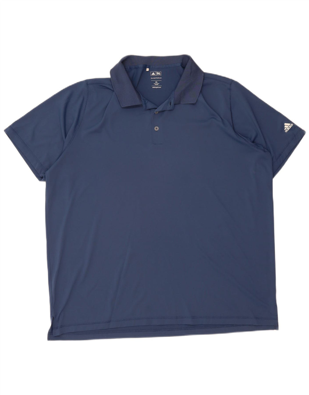 ADIDAS Mens Polo Shirt 2XL Navy Blue Polyester