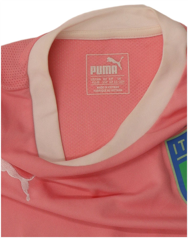 PUMA Camiseta gráfica Italia para niñas 11-12 años Rosa