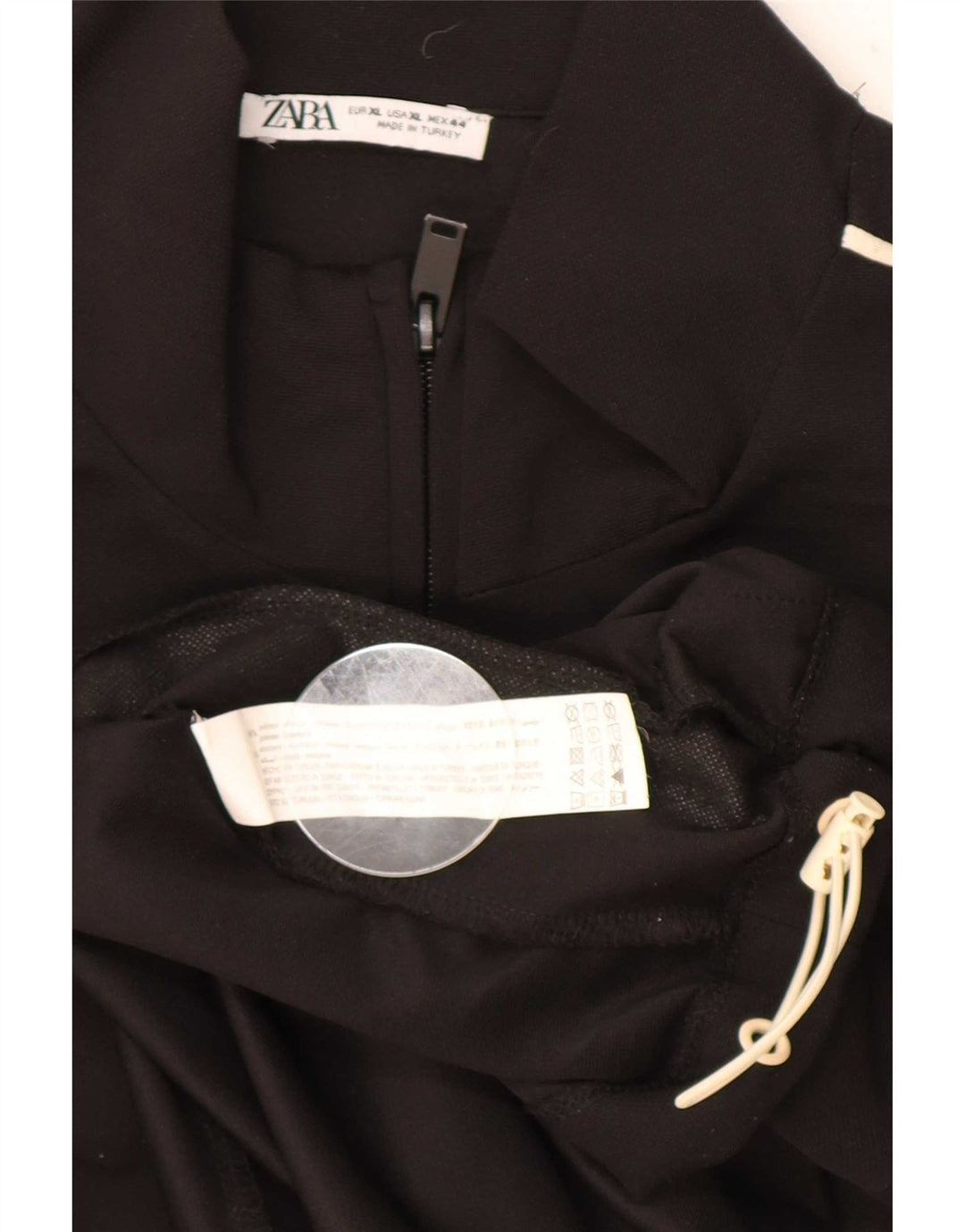 Zara Hombre Chándal Top Chaqueta XL Negro Poliéster