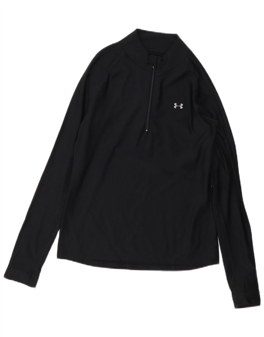 UNDER ARMOUR Top de chándal con cuello y cremallera para mujer UK 10 Small Black