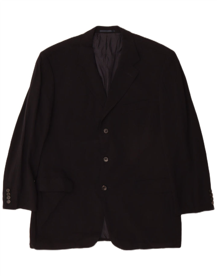 Hugo Boss Chaqueta tipo blazer de 3 botones para hombre EU 54 2XL Lana virgen azul marino