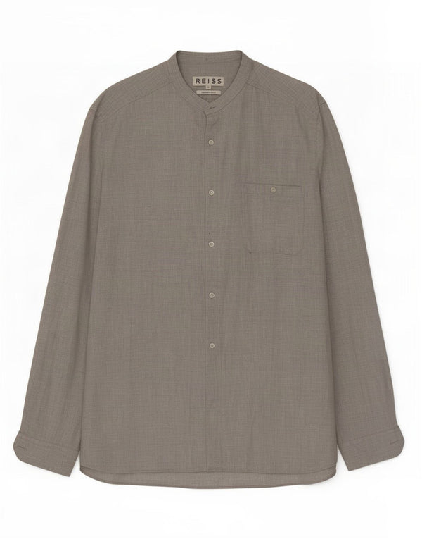 Camisa Reiss Hombre Slim Fit XL Algodón Gris