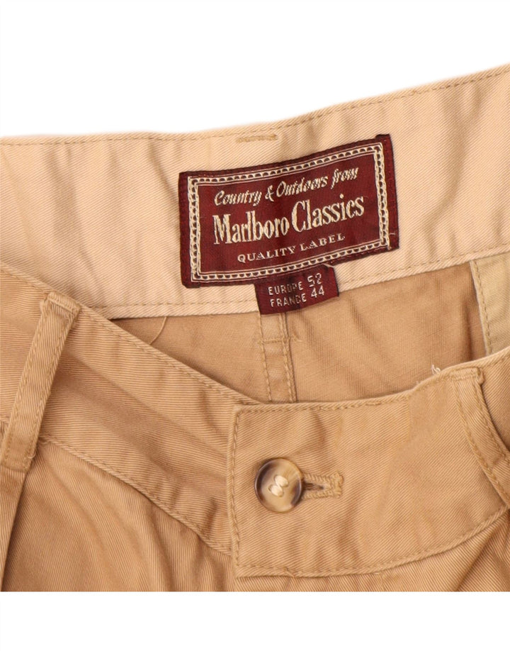 Marlboro Classics Pantalones cortos tipo cargo con clavijas para hombre EU 52 XL W32 Algodón beige