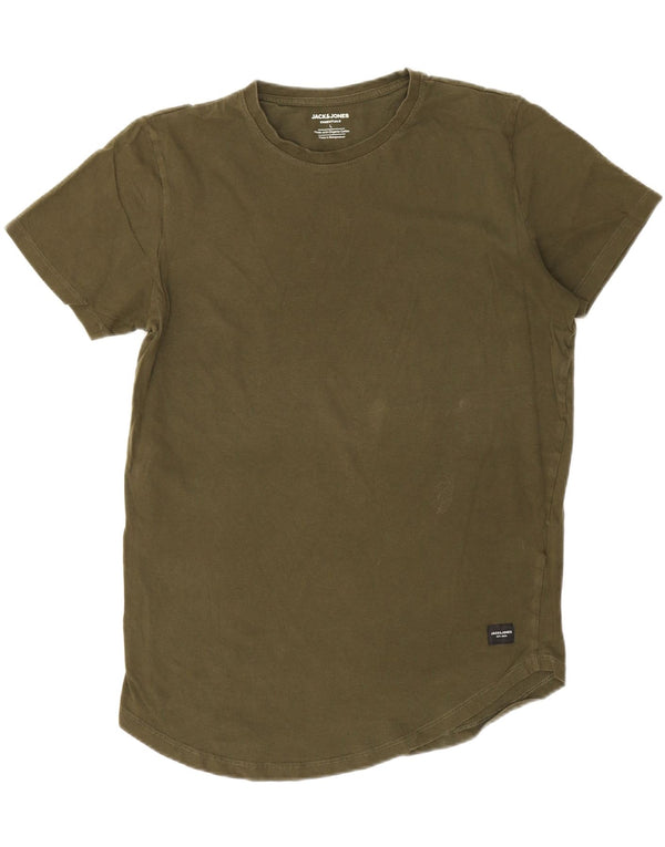 Jack & Jones Hombre Lash Camiseta Top Grande Caqui Algodón