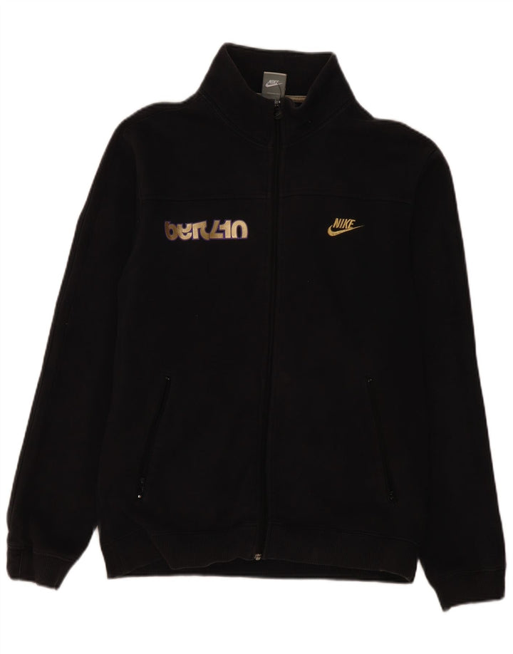 Nike - Chaqueta de chándal gráfica para hombre, talla 39/41, algodón negro mediano