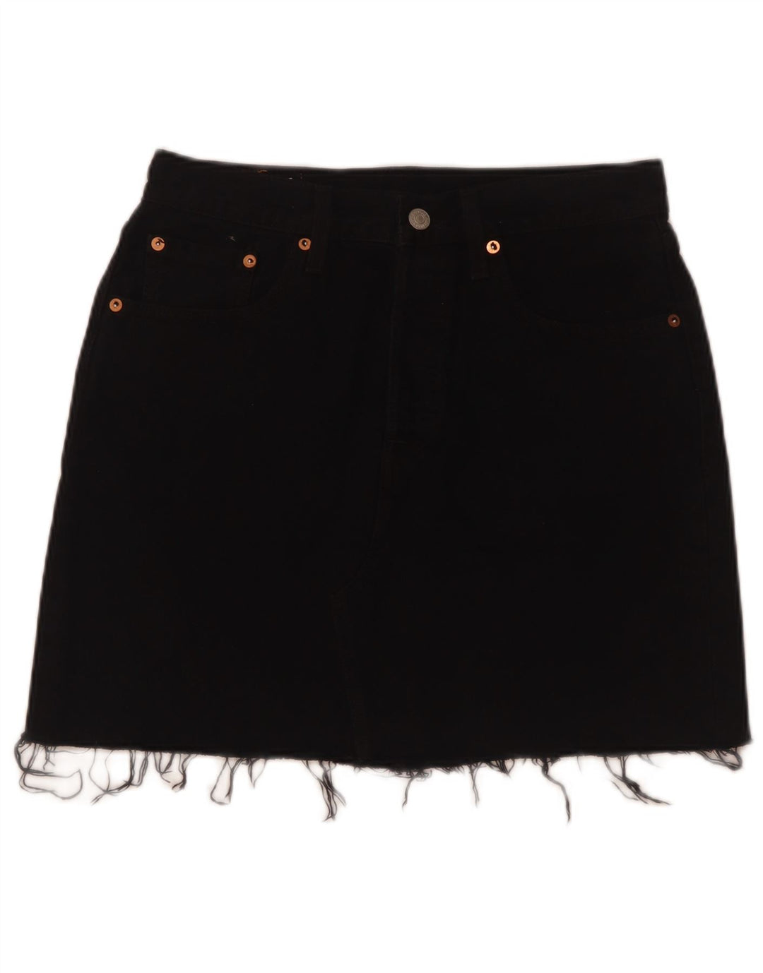 Falda Vaquera Levi's Mujer W28 Mediana Negro Algodón