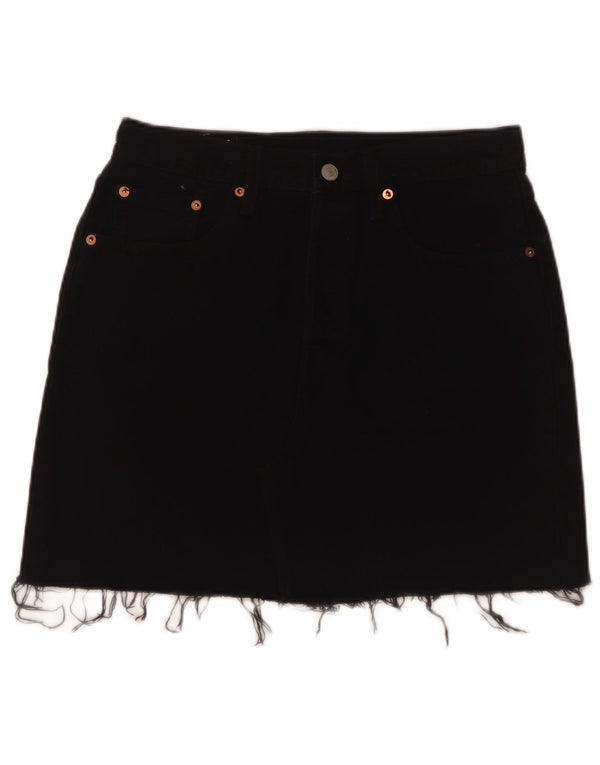 Falda Vaquera Levi's Mujer W28 Mediana Negro Algodón